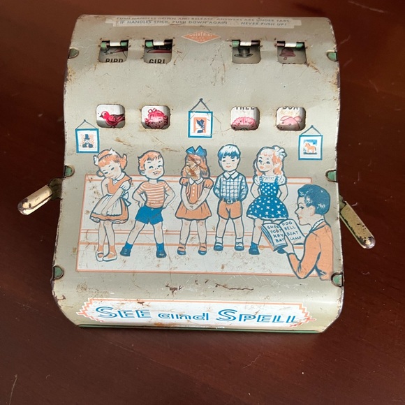1950’s Childrens See and Spell Toy Vintage antique - Picture 4 of 11
